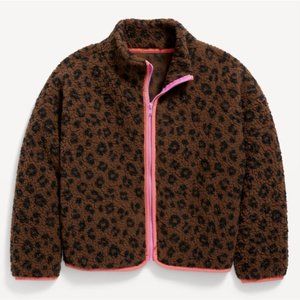 NWT Cozy Sherpa Printed Zip-Front Jacket for Girls